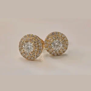 Aretes doble halo  diamantes